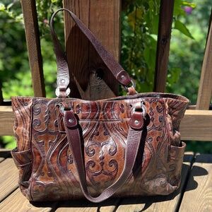 King Ranch Embossed Leather Purse